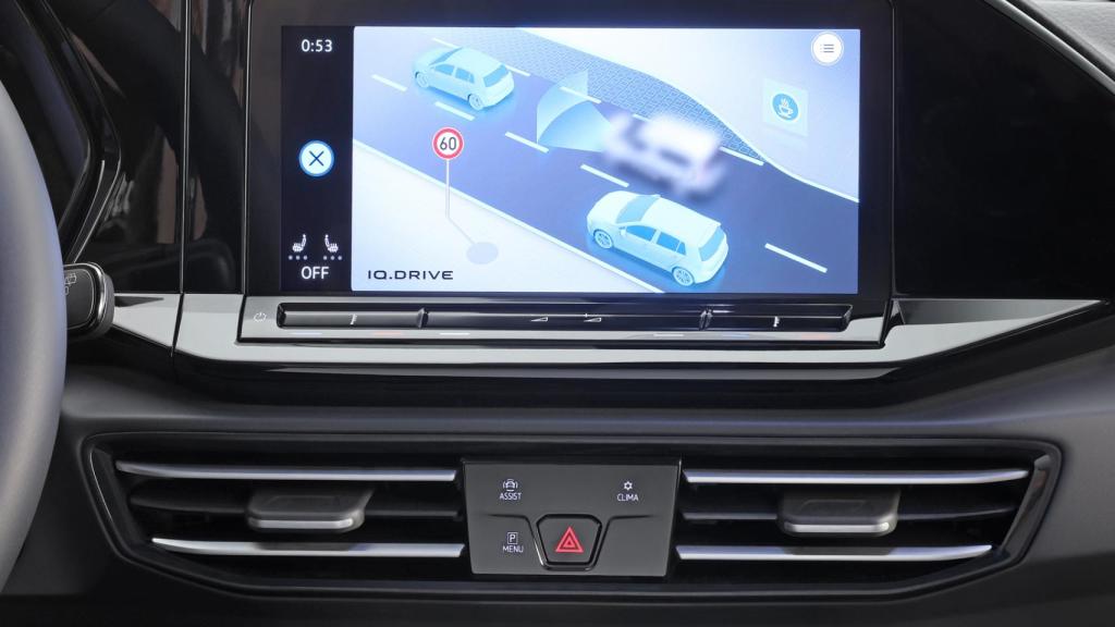 Pantalla central del nuevo Volkswagen Caddy.