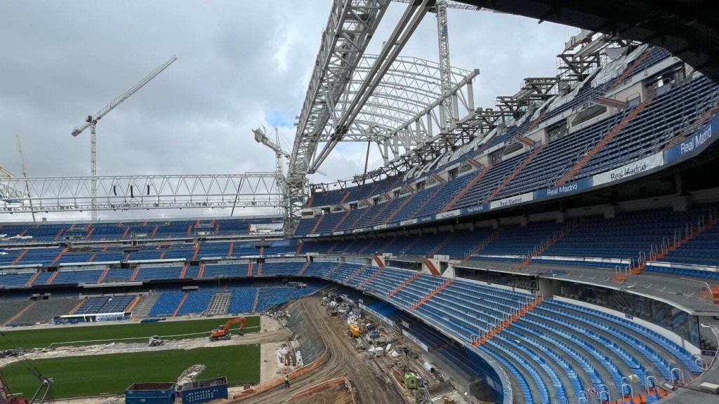 La cubierta sur del Santiago Bernabéu sigue creciendo