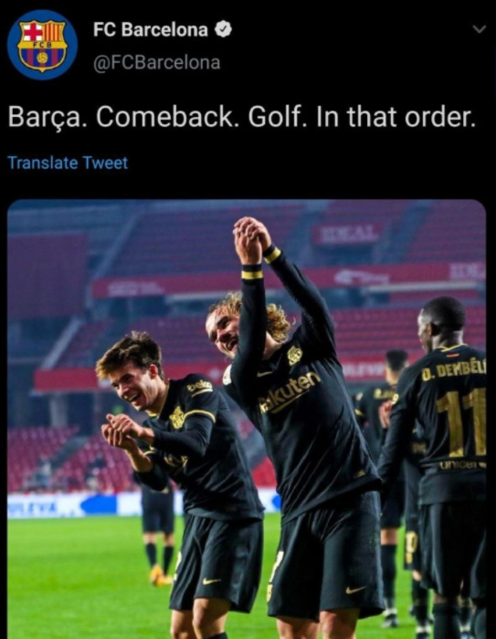 El polémico tuit del Barcelona