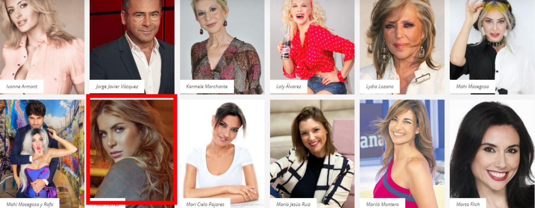 Algunos de los clientes de Pop Management, la agencia por la que ha fichado Mar Torres.