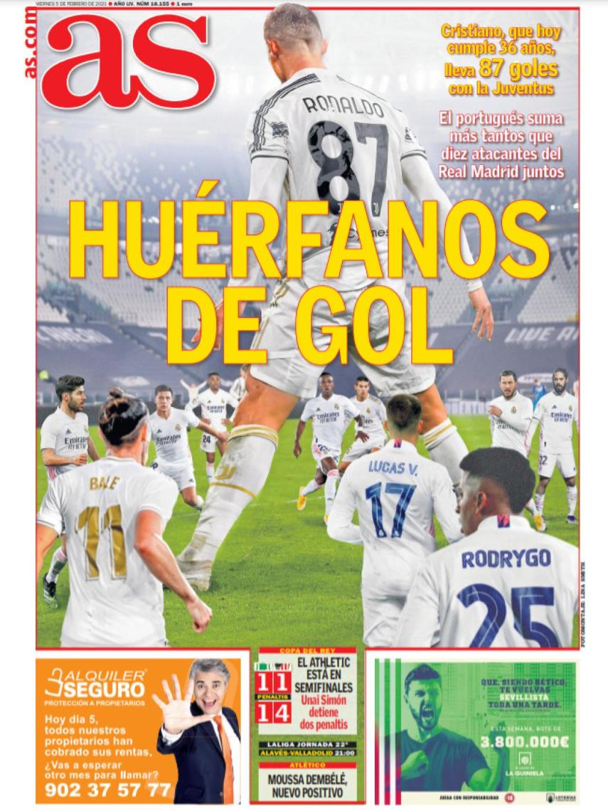 La portada del diario AS (05/02/2021)