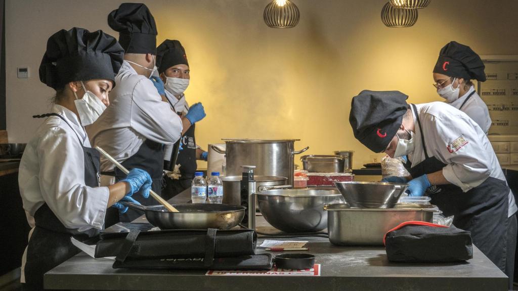 Alumnos de la Fundación Cruzcampo.