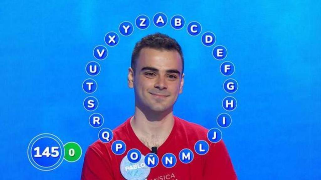 Pablo Díaz, en el primer rosco que hizo en Pasapalabra.