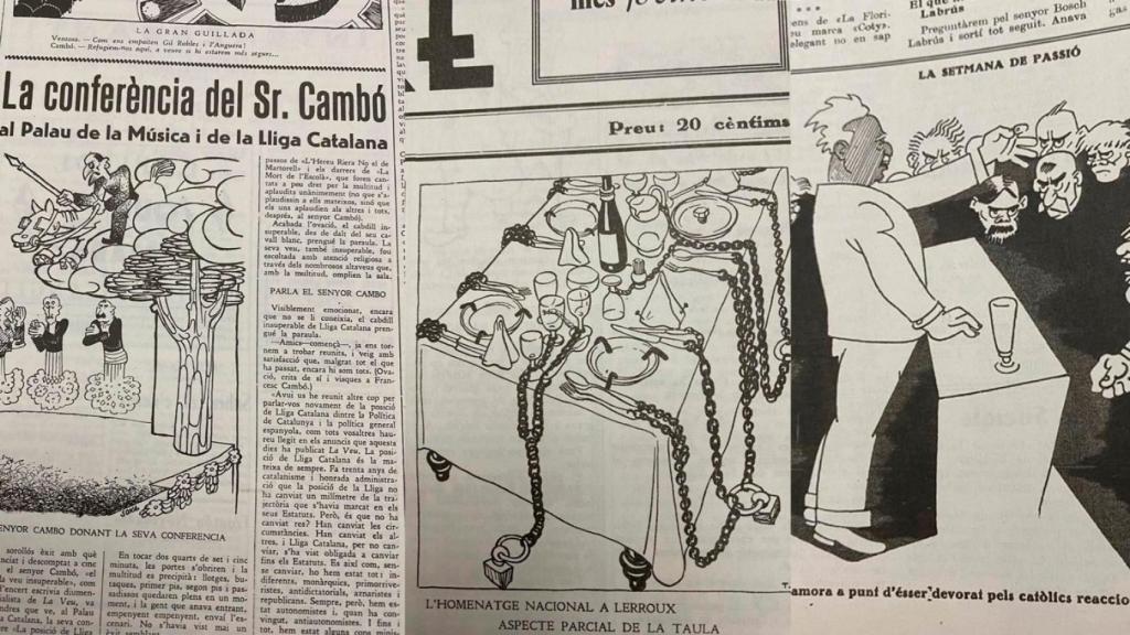 Las representaciones de Cambó, Lerroux y Alcalá Zamora en 'El Be Negre'.