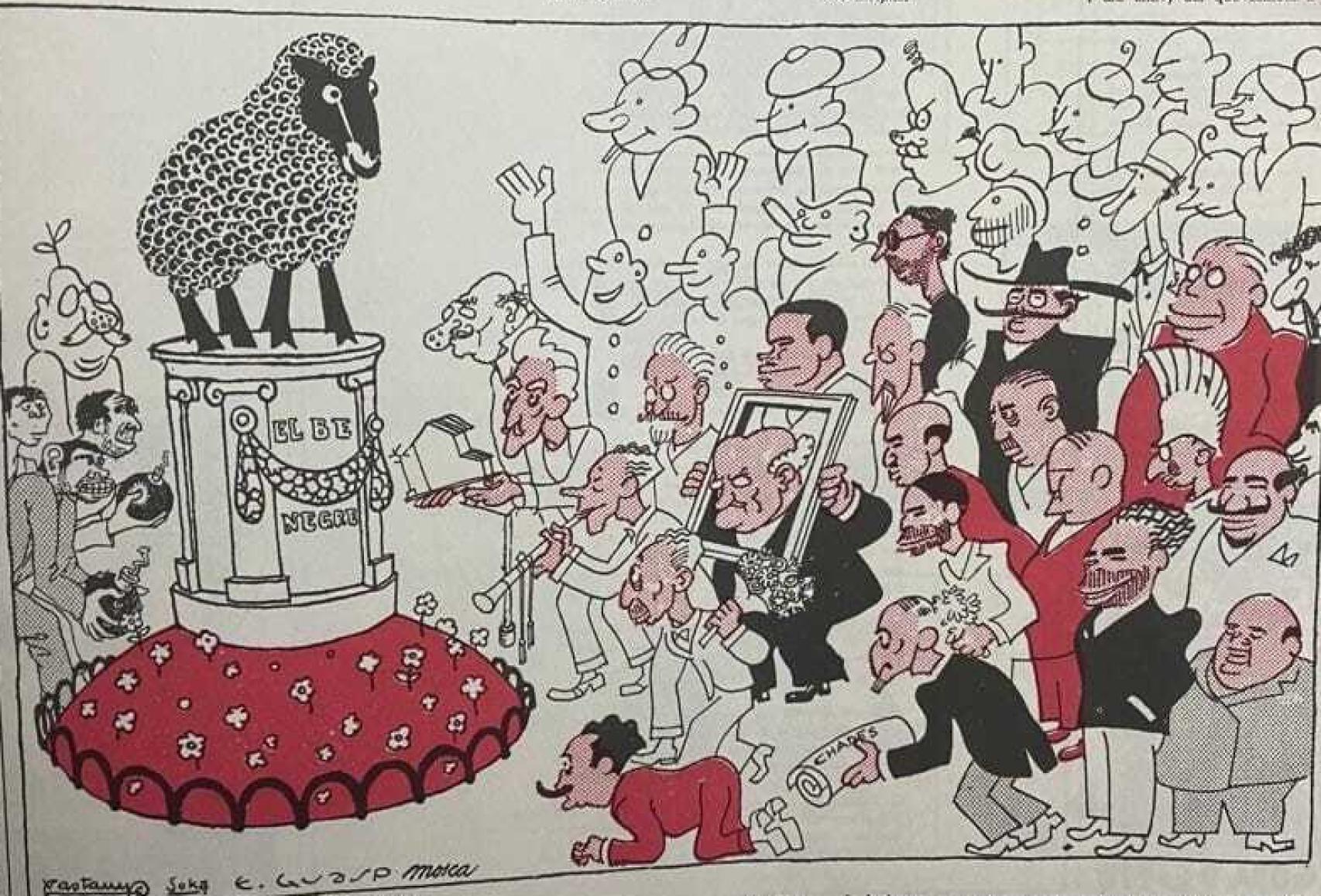 Viñeta en homenaje a la publicación número 100 de 'El Be Negre'.