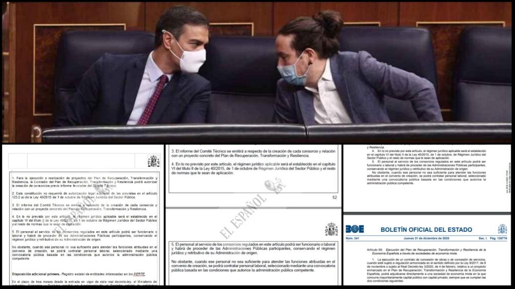 Pedro Sánchez y Pablo Iglesias, en el Congreso.