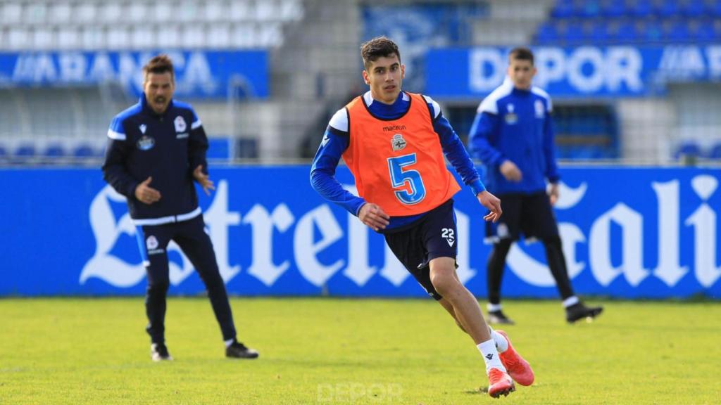 Diego Villares durante un entrenamiento.