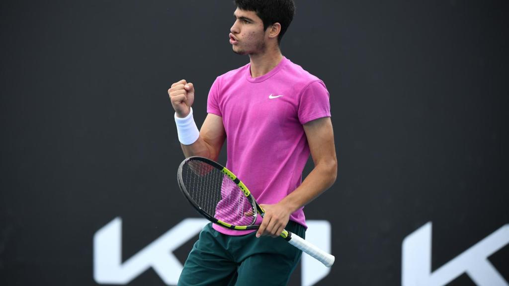 Alcaraz, durante un partido la pasada semana.