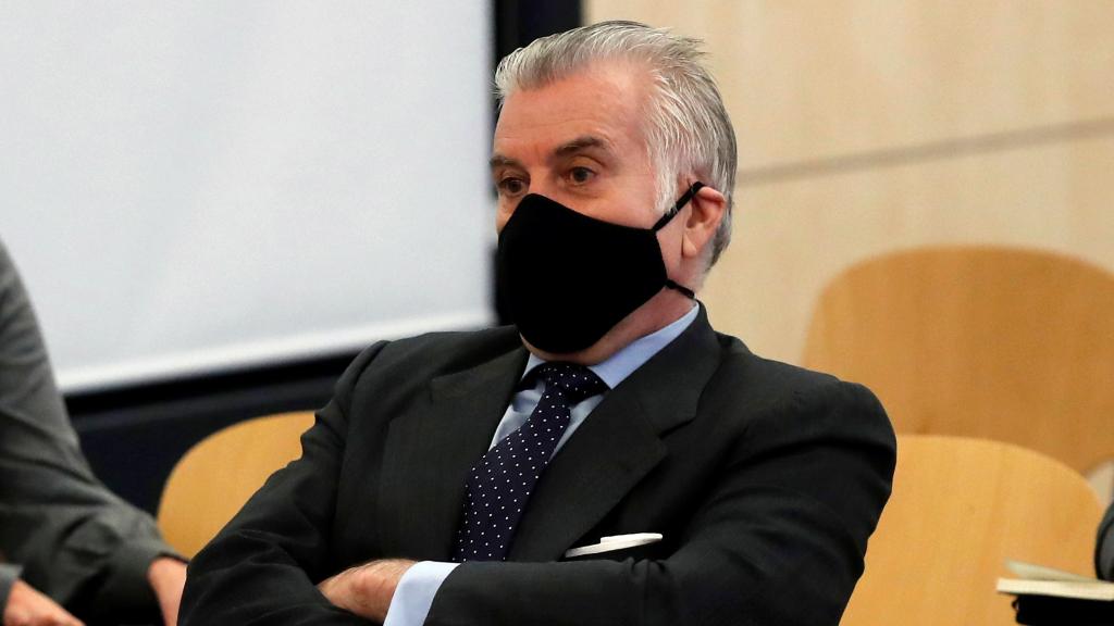 El extesorero del PP Luis Bárcenas en el banquillo de los acusados en la Audiencia Nacional.