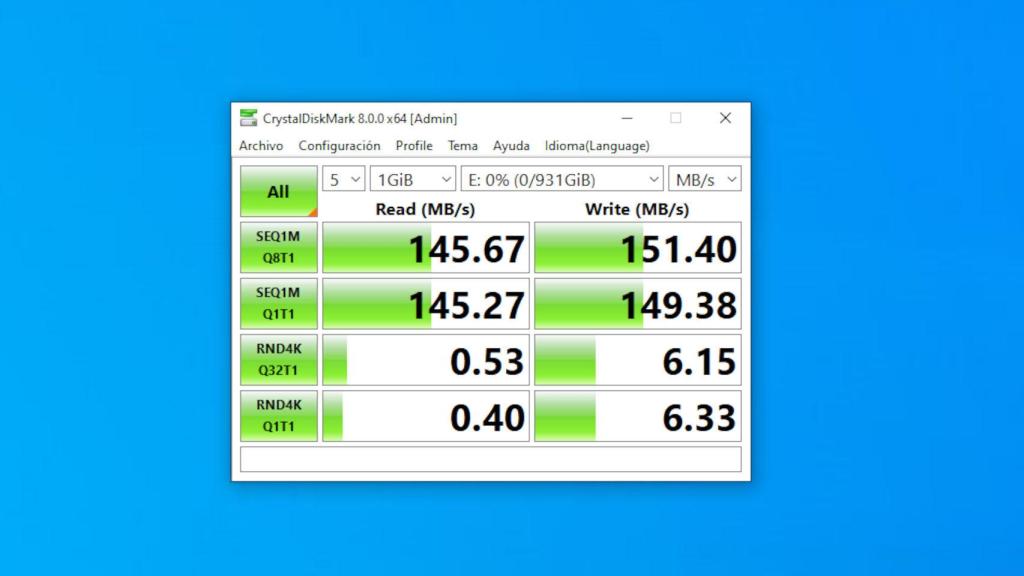 Rendimiento del Toshiba Canvio Gaming