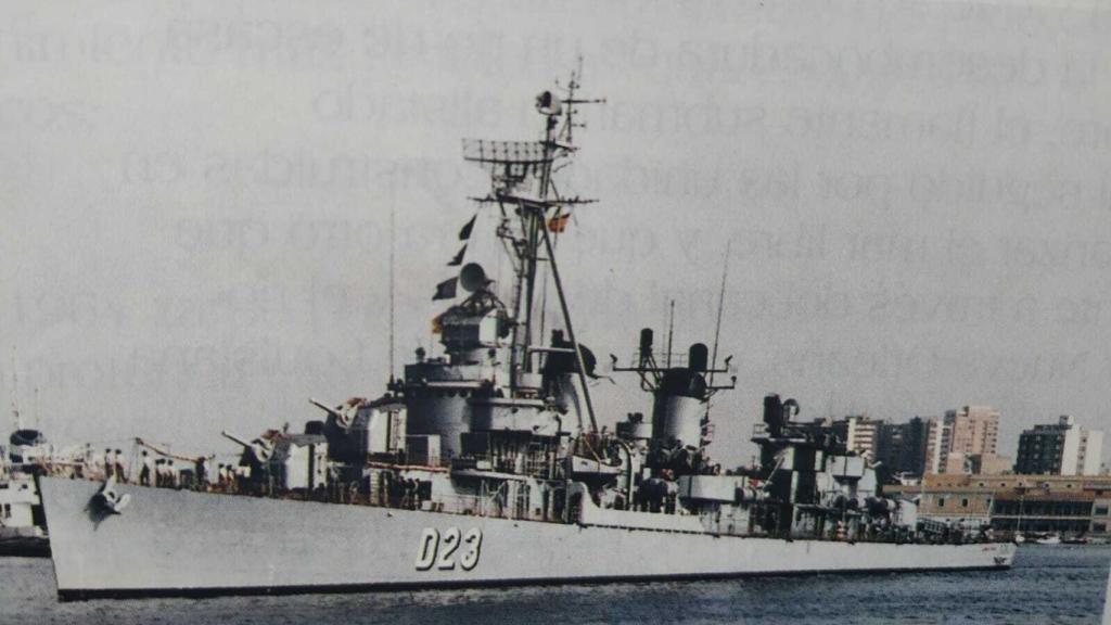 El destructor Almirante Valdés donde zarpó el cartagenero Alberto García Martínez.