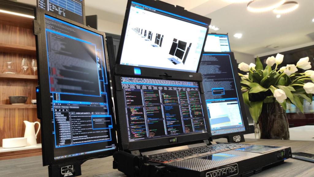 Expanscape Aurora 7, portátil de siete pantallas