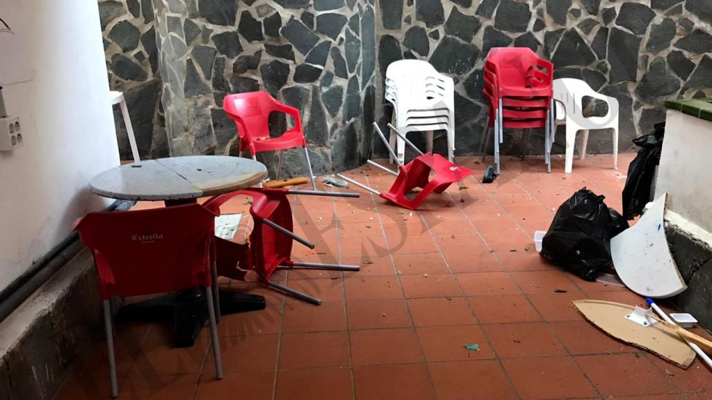 Las zonas comunes también fueron dañadas