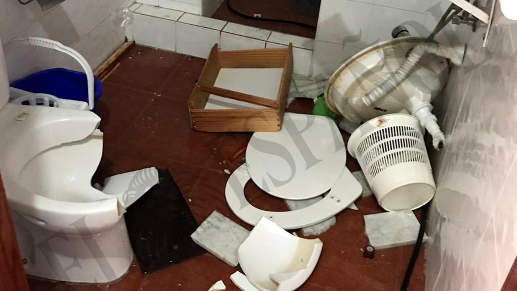 Los cuartos de baño también sufrieron las consecuencias