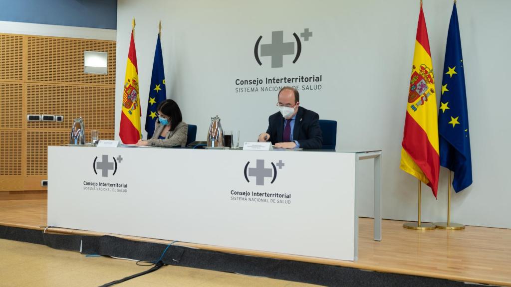 La ministra de Sanidad, Carolina Darias y el ministro de Política Territorial y Función Pública, Miguel Iceta.