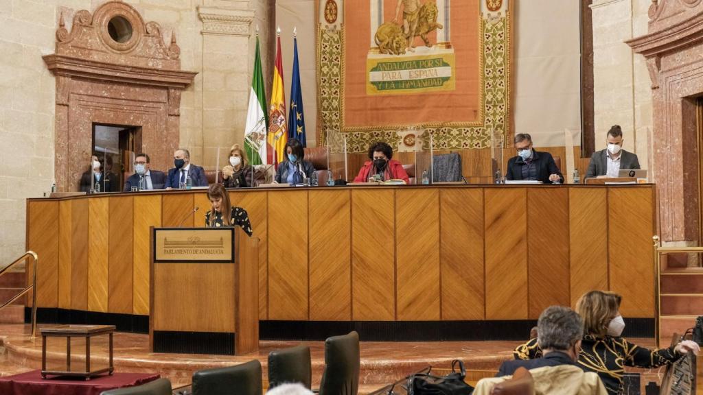 El Parlamento andaluz en la sesión plenaria de este miércoles.