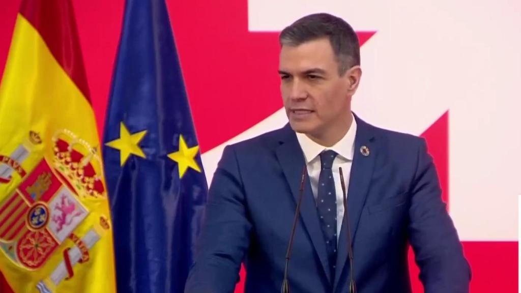 El presidente, Pedro Sánchez, durante la presentación de la Estrategia España Nación Emprendedora