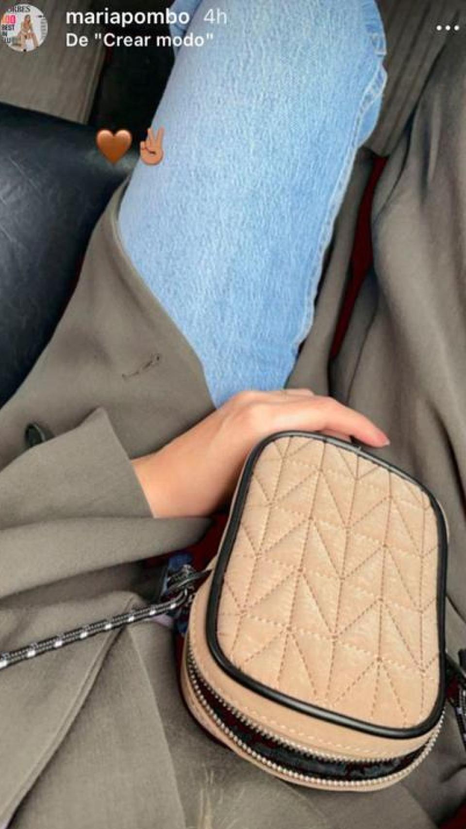 María Pombo mostrando a sus seguidores su nueva adquisición de Zara.