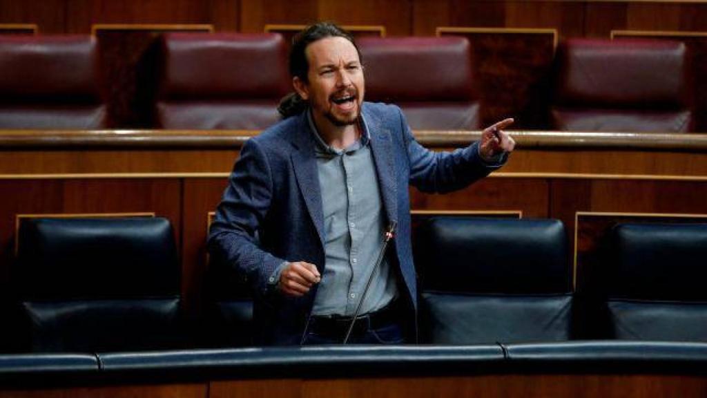El vicepresidente segundo del Gobierno, Pablo Iglesias, en el Congreso. Efe
