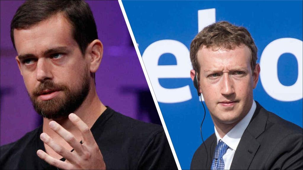 Mark Zuckerberg y Jack Dorsey.