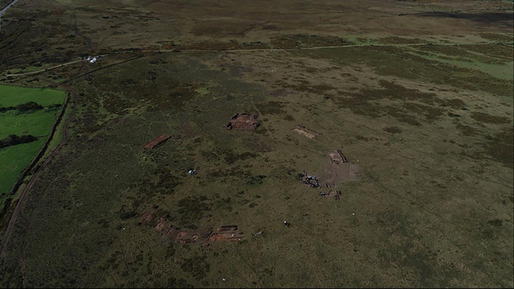 Vista aérea del círculo de Waun Mawn.