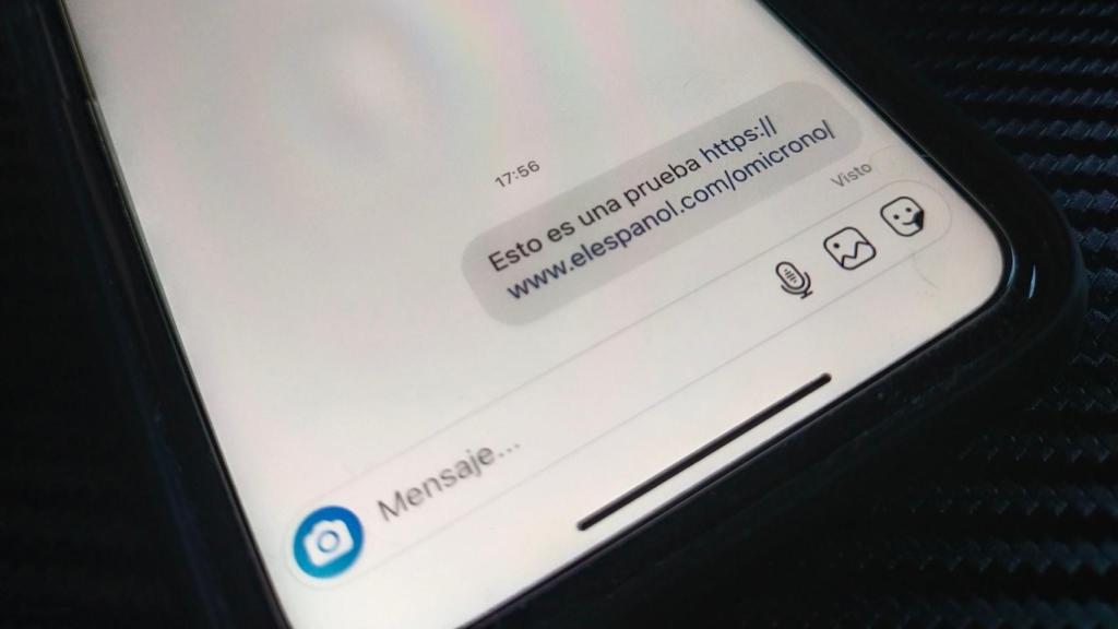 Mensaje en Instagram
