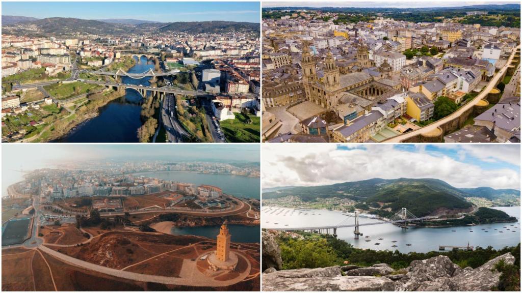 Collage provincias gallegas.