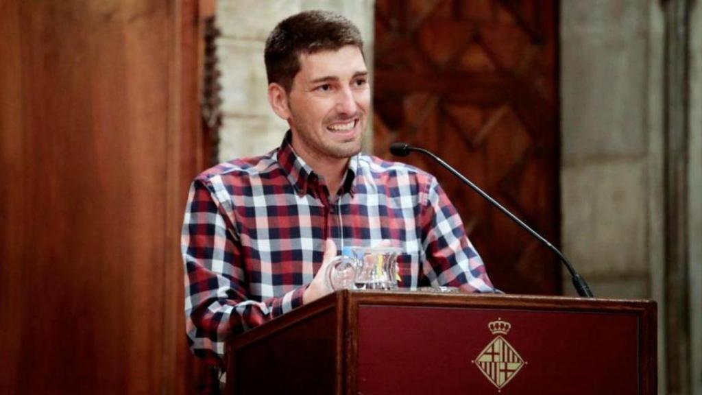 Oriol Mitjà, infectólogo catalán, durante la recepción del Premio Internacional Alfonso Comín en Barcelona.