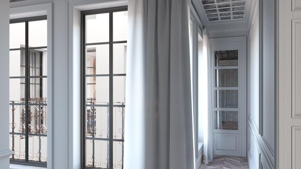 Los espacios destacan por su decoración en color blanco y sus amplios ventanales.