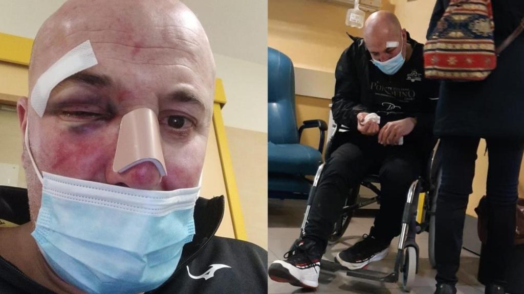 Carlos en el Servicio de Urgencias del Hospital San Agustín de Linares tras ser apelado.