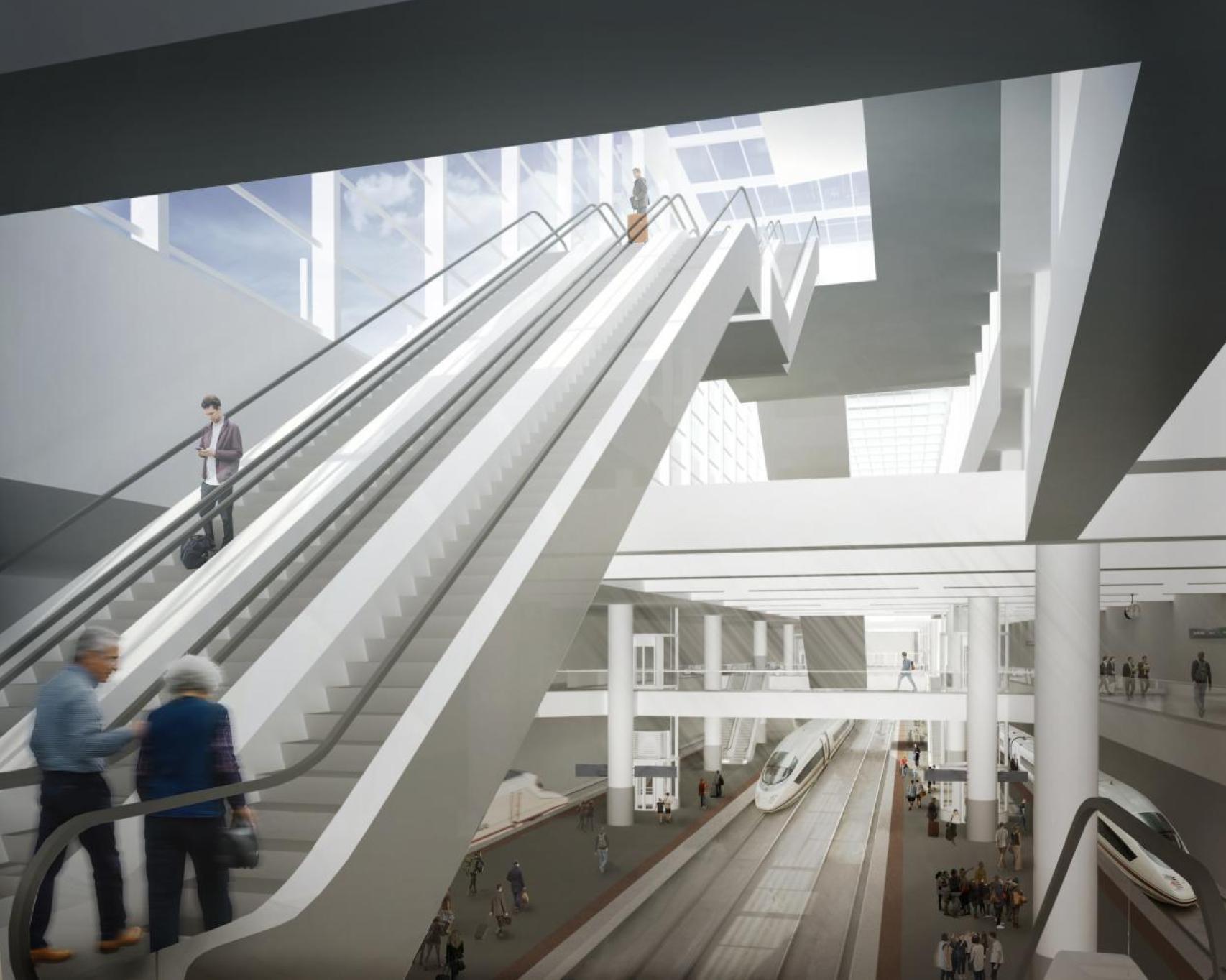 Recreación de las nuevas instalaciones de la estación de Atocha.