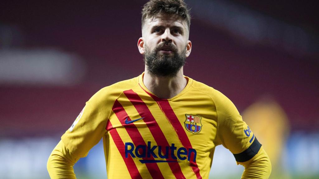 Gerard Piqué durante un partido del FC Barcelona