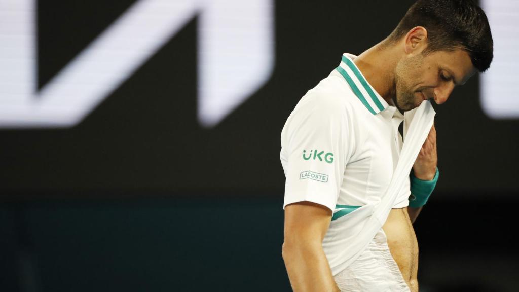 Djokovic durante su partido en Australia