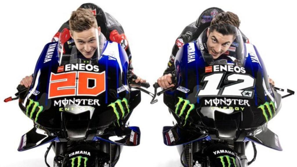 Fabio Quartararo y Maverick Viñales con la YZR-M1