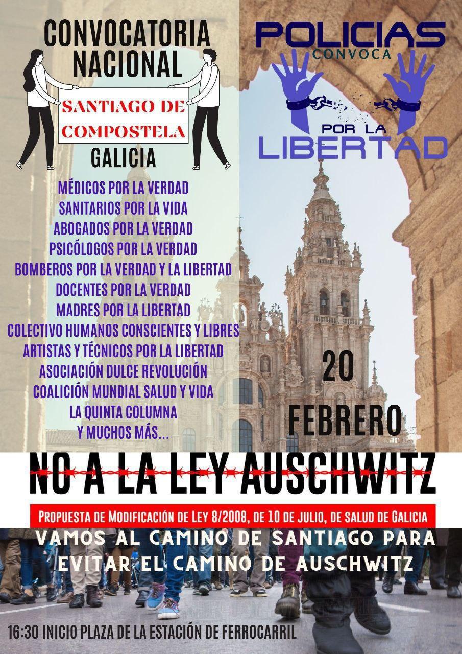 Cartel de la manifestación No a la Ley Auschwitz.