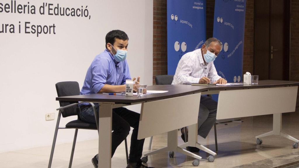 El consejero de Educación, Vicent Marzà, y su número dos, Miquel Soler.