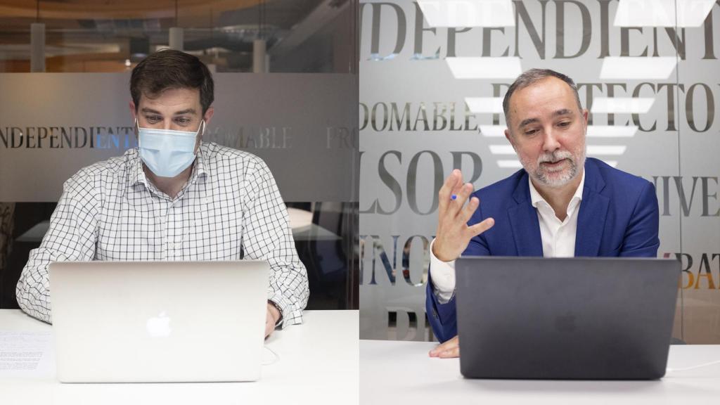 Cristian Campos conversa telemáticamente con los suscriptores de EL ESPAÑOL gracias a la mediación de Mario Díaz, subdirector.