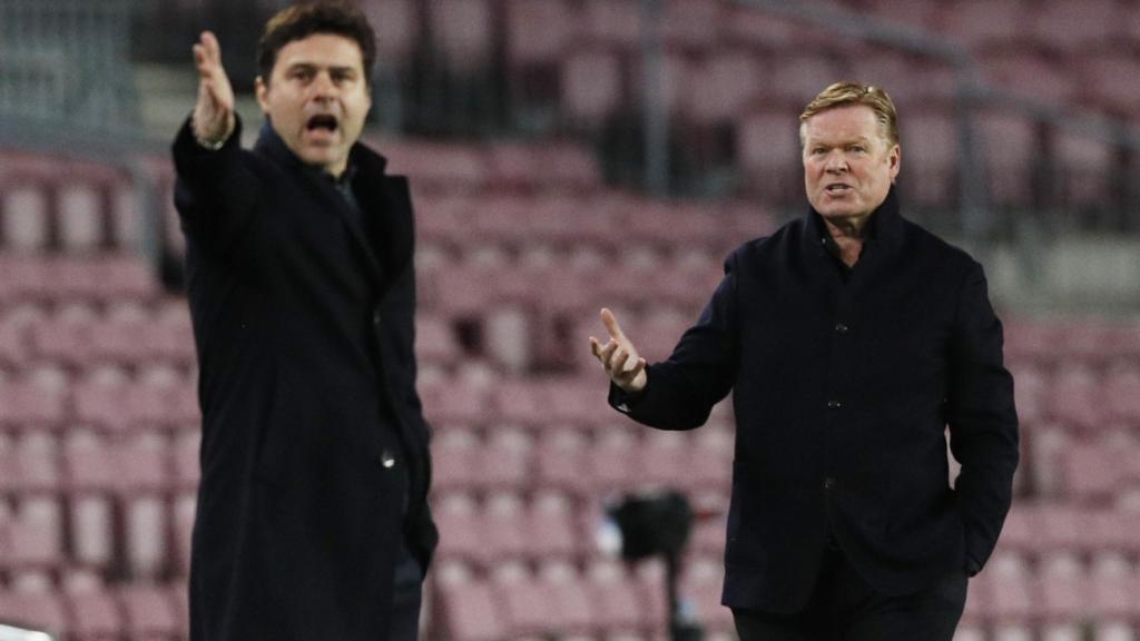 Pochettino y Koeman, en la banda