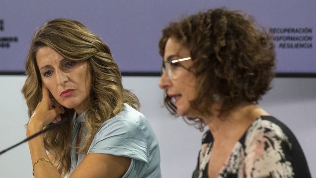Yolanda Díaz y María Jesús Montero, ministras de Trabajo y Hacienda.