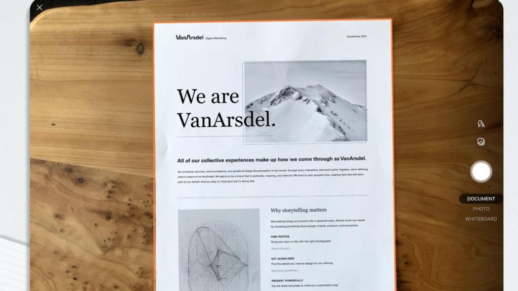 La app de Office permite crear PDFs con la cámara