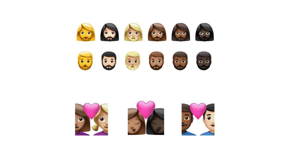 Nuevas parejas inclusivas con tonos de piel distintos.