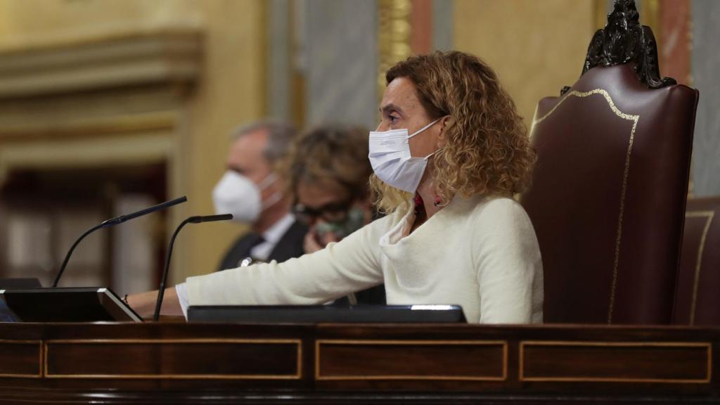 La presidenta del Congreso, Meritxell Batet, durante el pleno de esta semana.