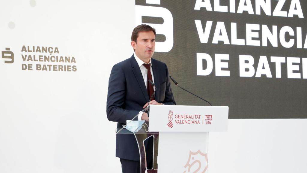 David Salvo, CEO de Power Electronics, durante la presentación del proyecto Element Valencia. EE