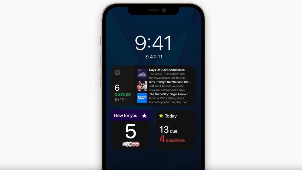 Demostración de cómo sería la pantalla siempre encendida del iPhone 13