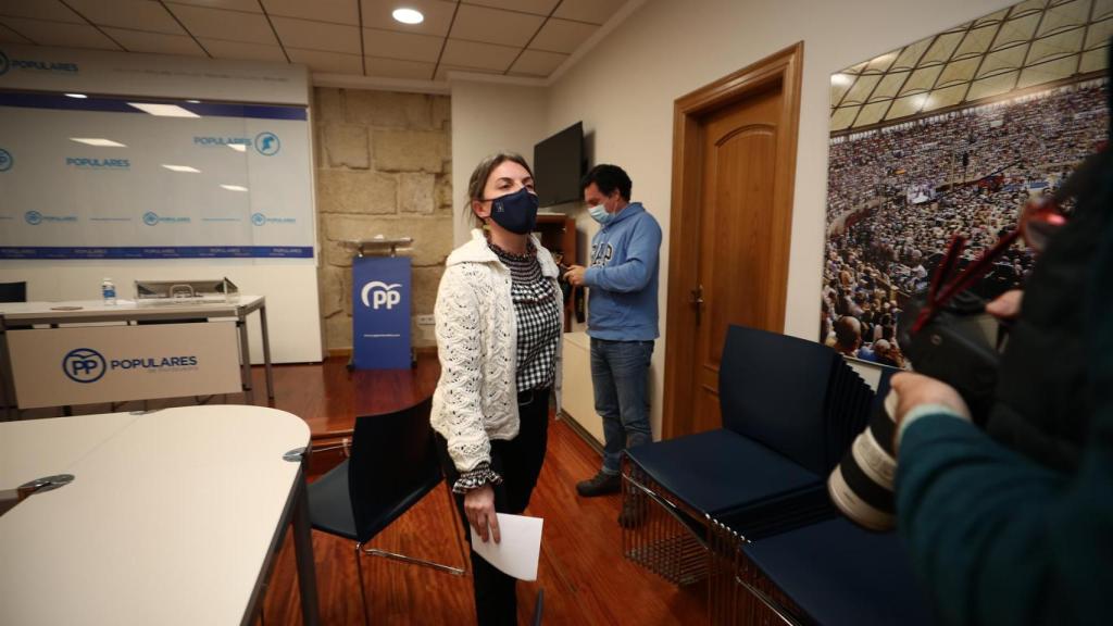 Luisa Piñeiro el día de su renuncia como Delegada de la Xunta en Pontevedra