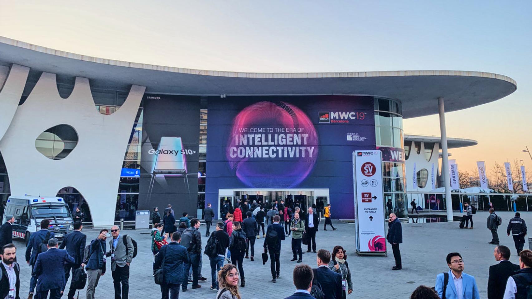 Sede del Mobile World Congress en Barcelona durante la última feria celebrada en 2019.