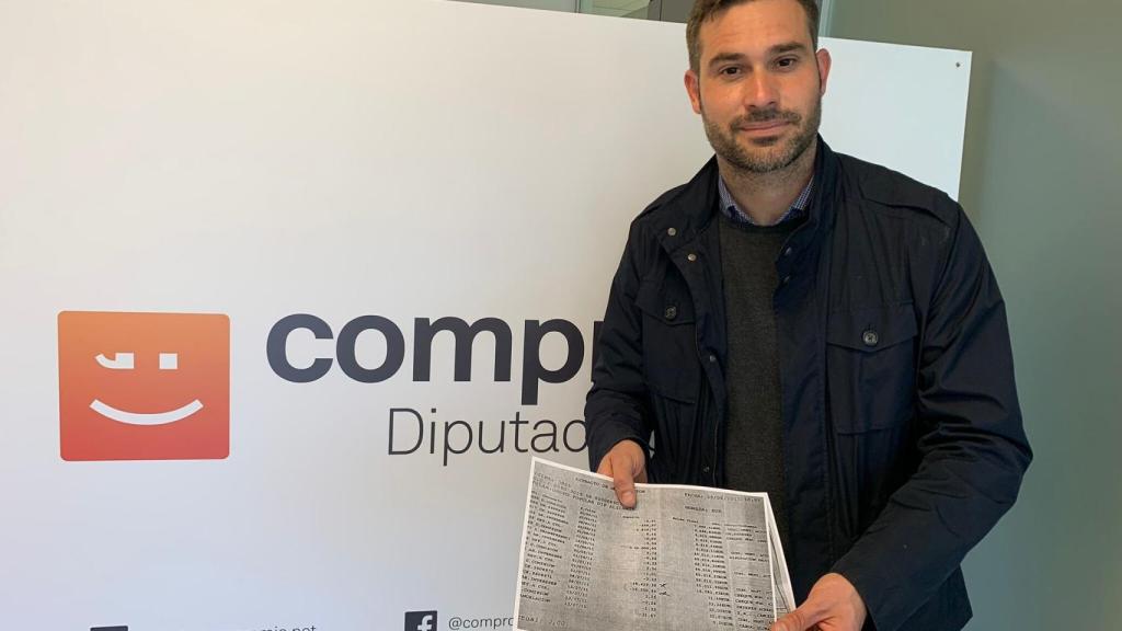 El portavoz de Compromís en la Diputación de Alicante, Gerard Fullana.