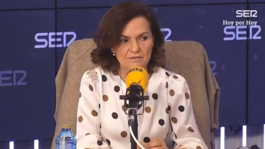 La vicepresidenta primera del Gobierno, Carmen Calvo, en la SER.