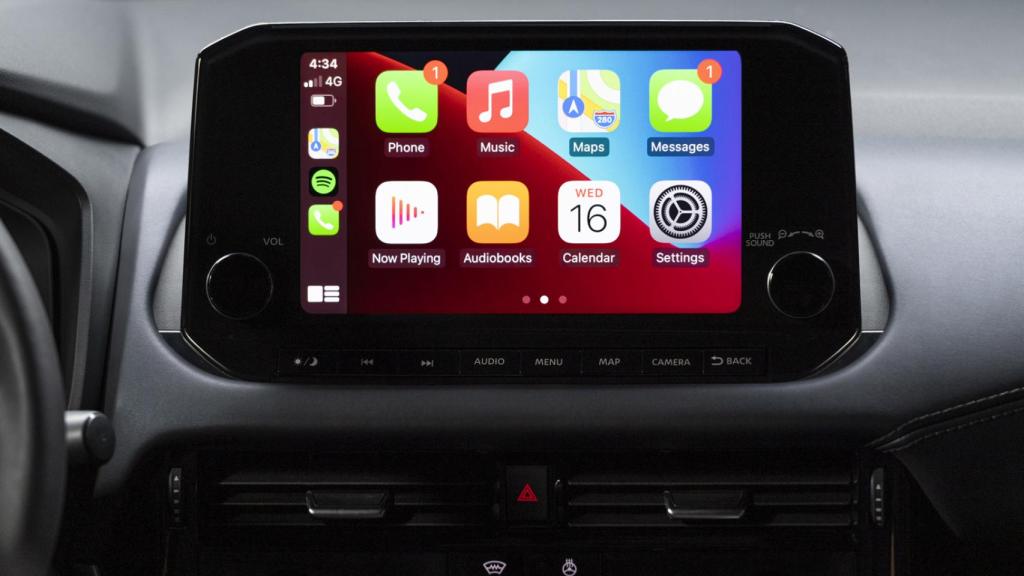 Pantalla central de información y entretenimiento del Nissan Qashqai.