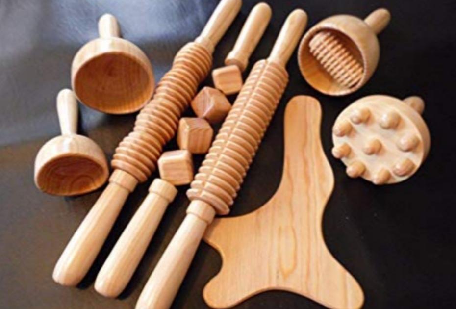 Varias herramientas empleadas en maderoterapia (Cedida).